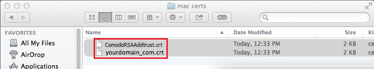 Mac OS X Mavericks,Drag-and-drop Certificate files