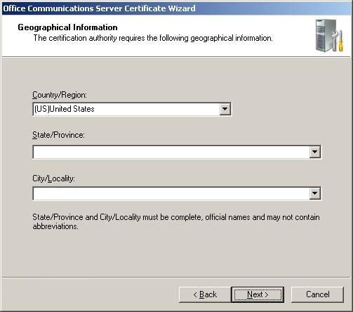 SSL Geographical information