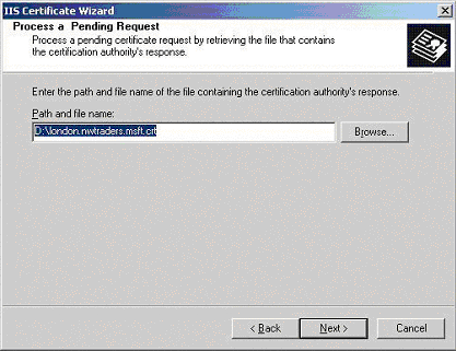 SSL Pending Request Process