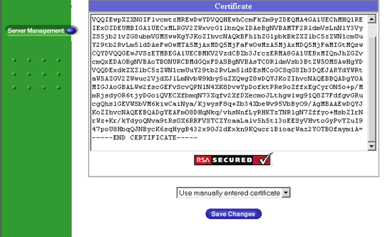 Installing the site SSL certificate