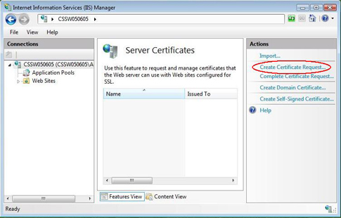 Create SSL Certificate Request