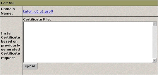 SSL Certificate Installation in H Sphere