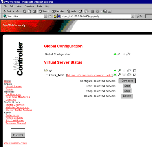 Zeus Global Configuration