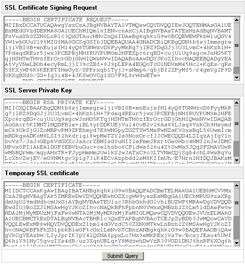 SSL Information in H Sphere