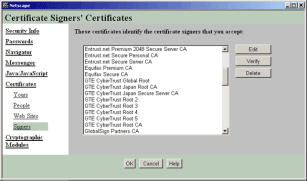 Certificate Signers Certificate