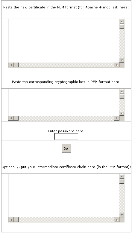 SSL Installation Screeshot