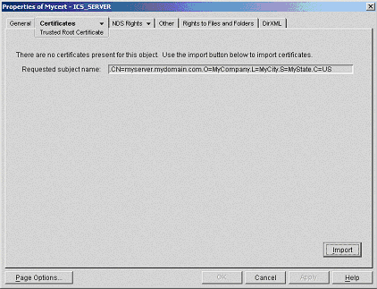 Properties of SSL Cert