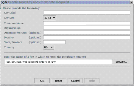 Creating SSL Certificate Request