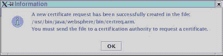 SSL CSR Dialogue Box